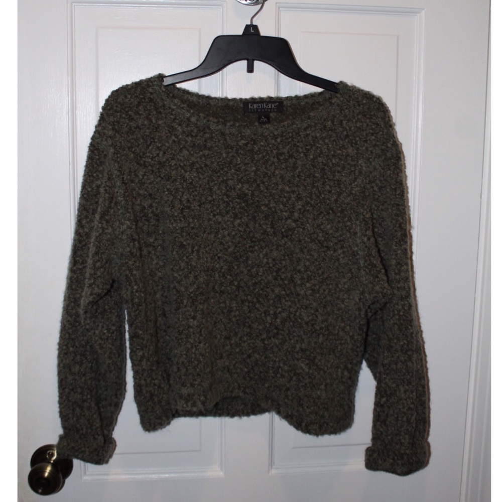 Oversized Forest Green Knit Sweater